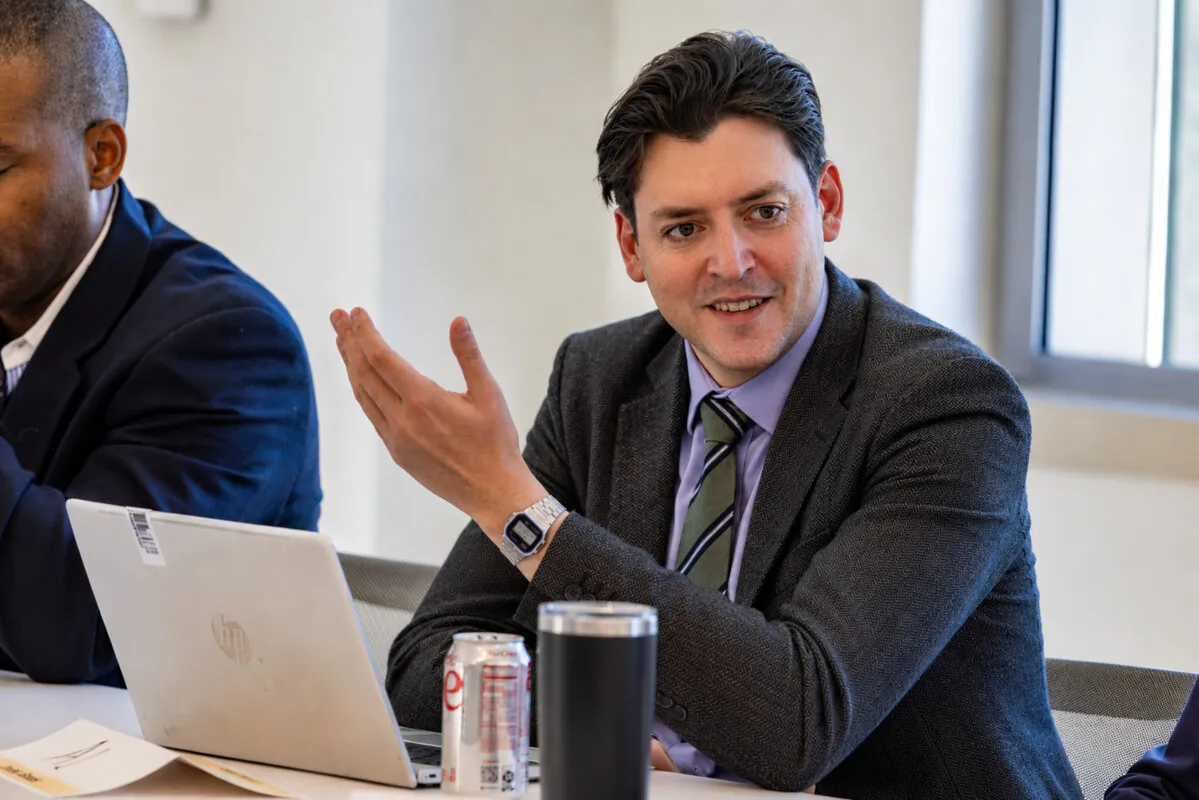 Al Hynes contributing to a strategic discussion